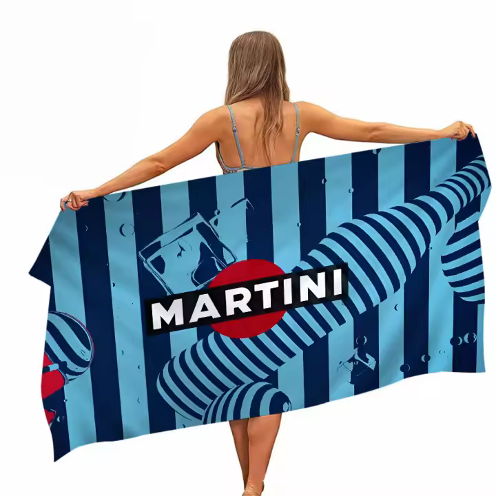 Toalla De Playa Martini Racing Para Niñas Toalla De Baño Microfibra Secado Rápido Sand-Free Para Yoga Spa Gimnasio Piscina Tallas Variadas Diseño Colorido - 1