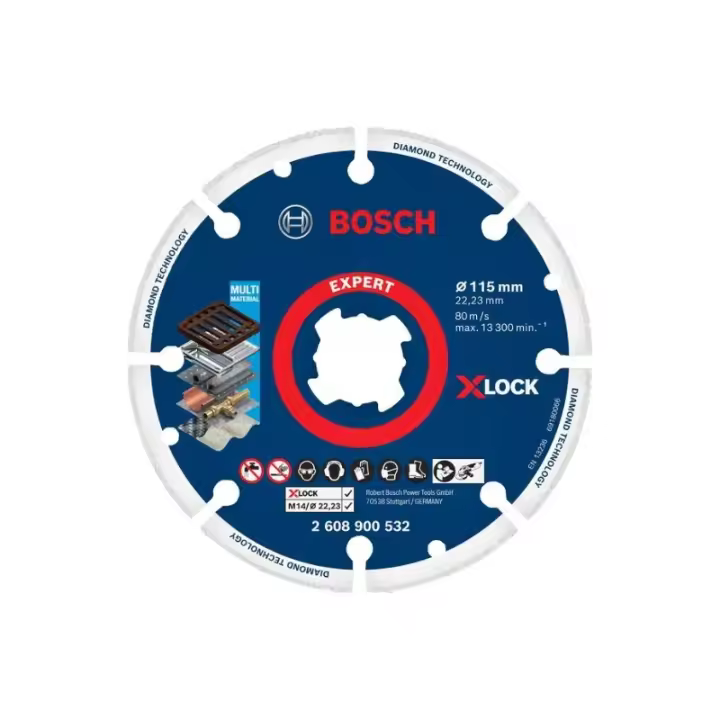 Bosch EXPERT Diamond Metal Wheel X-LOCK 115x22,23mm para Amoladora Pequeña - 1