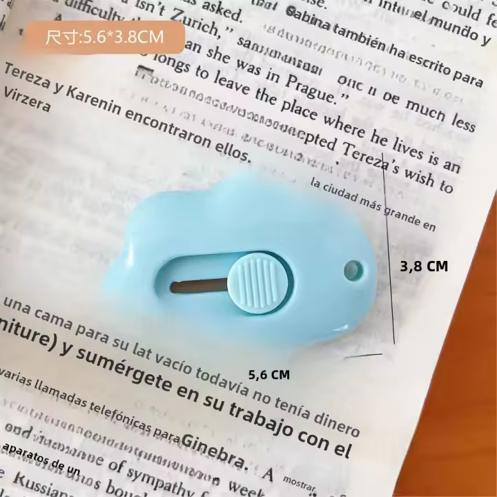 Cuchillo De Arte Mini Nube Kawaii 1 Pieza Corte De Papel Y Artesanía Caja De Envío Cortador De Hojas Recargable Stationery - 1