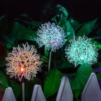 Lámpara Solar De Jardín Con Balón De Hierro Y Remolinos Flor LED Exterior Impermeable Decoración De Noche Para Atrio Artística - details 0