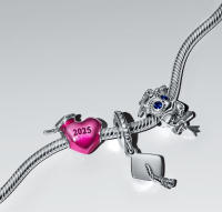 PANDORA 2025 Temporada de Graduación Forma de Corazón con Cuentas Forma de Gorro de Graduación Hermoso Significado Enviar Amigos Regalo de Cumpleaños con Cuentas - details 0