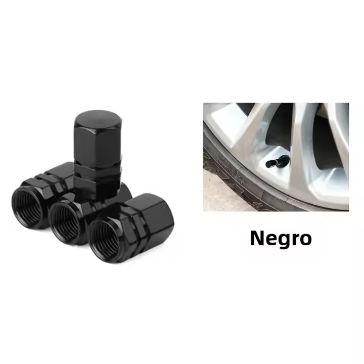 4pcs Tapones De Válvula Para Ruedas De Coche Aluminio Cubiertas Airtight Para Automóviles Motocicletas Camiones Bicicletas Accesorios De Auto - 1