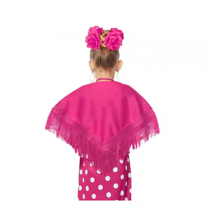 Partilandia Mantón con flecos en varios colores de 120x45 infantil - 1