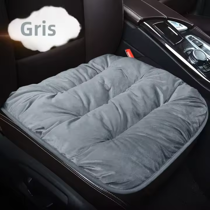 Funda De Asiento De Coche De Peluche Corta Cálido Almohadilla De Esponja Suave Protector De Asiento Accesorios Interiores Para Vehículos SUV Camión - 1