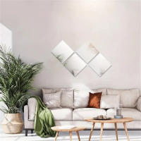 Juego De Bandejas De Espejo Acrílico Cuadradas Elegantes 8 Pulgadas - Ideal Para Bodas Baños Y Cumpleaños Centros De Mesa Y Decoración - details 2