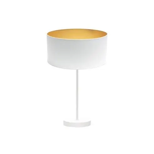 FABRILAMP Lámpara de Mesa Sobremesa Alto Anuska 1xe27 Blanco/blanco-oro 62x30x30 Cm - Diseño Elegante - 1