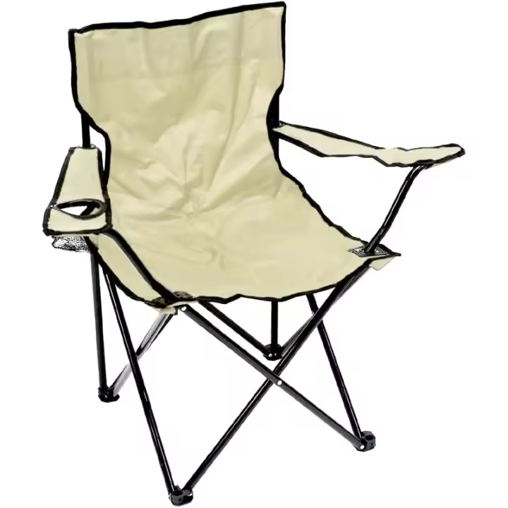 TIENDA EURASIA - Silla Plegable de Camping, 50x50x80 cm, Ideal para Camping o Pesca, Estructura de Acero Resistente, Asiento de Lona Impermeable, Incluye Funda para Transportar - 1