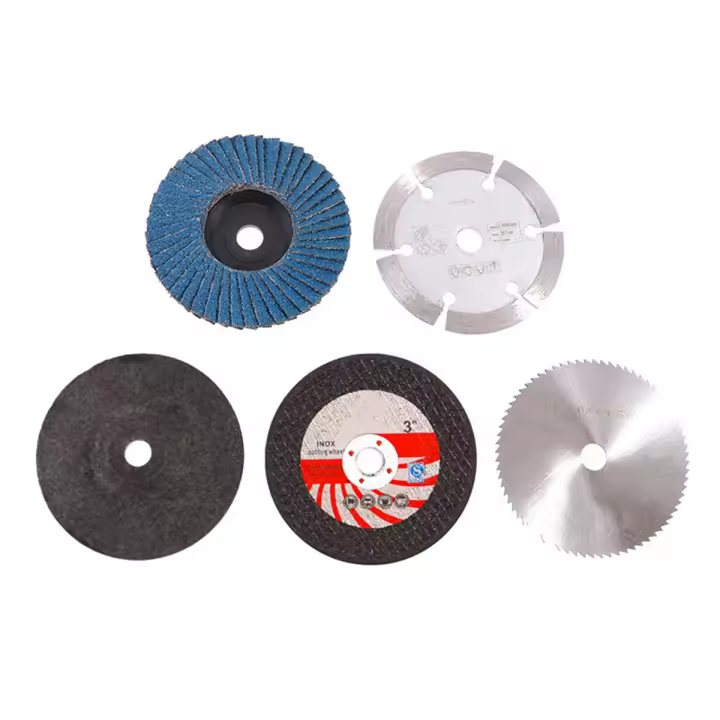 Disco de corte de 5 piezas y 75mm para amoladora angular de 10mm, hoja de sierra Circular de Metal, muela plana, almohadillas de lijado, herramienta - 1