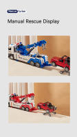 Camión Rescate De Escala 1:18 Con Doble Gancho Juguetes De Metal Abre Puertas Sonido Luz Elevador Wrecker Regalo Para Niños - details 5