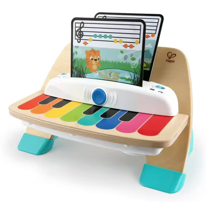 Piano magic touch madera Baby einstein con tecnologia tactil incluye tres hojas de musica 22,9x30,5x12,7cm (Hape E11649) - 1
