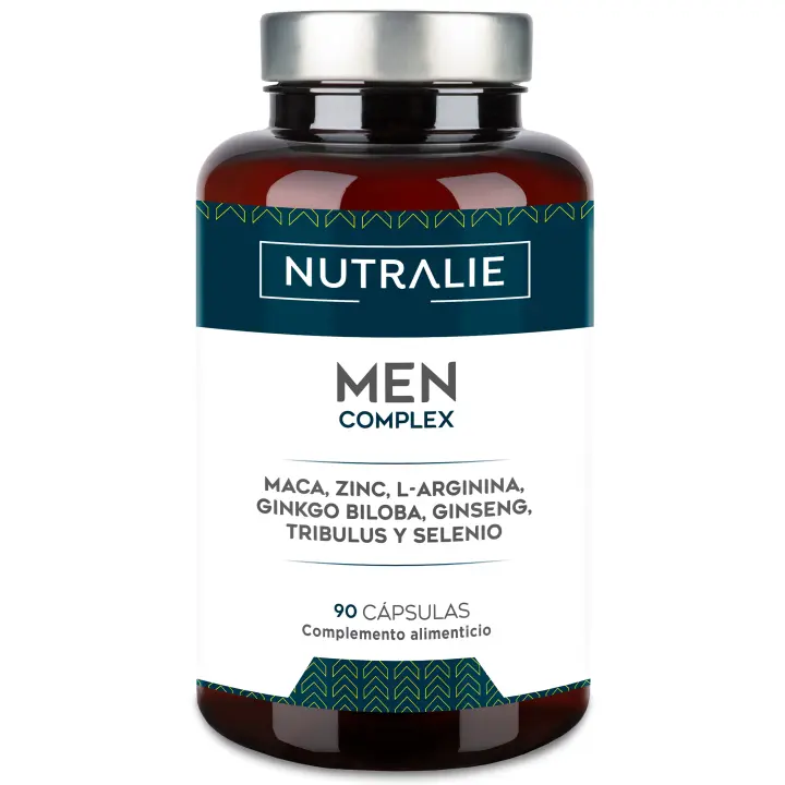VITAMINAS HOMBRE - Potencia y Vigor Masculino - Testo Men Complex - Maca, Ginkgo Biloba, Tribulus Terrestris, L'Arginina  Men Complex 90 Cápsulas Nutralie - 1