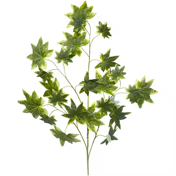 Poenia Arte Floral - Ramo de Hojas de Arce 67cm 3 Piezas - Flores y Plantas Artificiales - Alta Calidad - 1