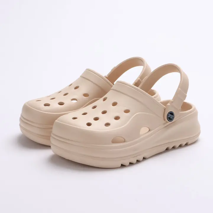 Zapatillas De Plataforma Gruesa Para Mujer Sandalias Antideslizantes De Playa Verano 2024 Moda Suela Mediana EVA Mocasines - 1