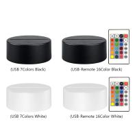 Base De Lámpara LED Decorativa En 16 Colores Con Control Remoto Para Resina Acrílica Vidrio 1-10PCS Soporte De Luz 3D - details 10