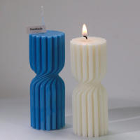 Molde De Vela De Silicón En Forma De Cilindro Para Velas De Estriado DIY Para Decoración De Mesa Y Regalos Hechos a Mano - details 2