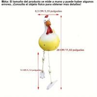 Figuras De Gallo Con Piernas Largas Creativas En Resina ABS Escultura Para Jardín Decoración De Jardín Con Ojos Grandes Y Divertida Para Patio Y Exterior - details 0