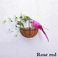 Decoración Creativa Y Artesanal De Papagayo Animal Para Jardín Miniatura Pajaro De Tela Con Plumas Para Adorno Del Césped Tamaño 25/35cm - details 10