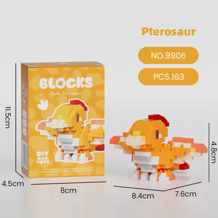 Bloques De Construcción Micro-Partículas DIY Juguete Creativo De Tiempo Libre Dinosaurio Pequeño Ornamentos De Animal Bloques De Construcción Para Adultos - 1