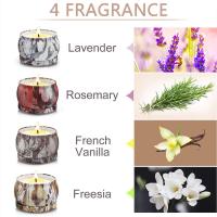 Pack of 4 Scented Candles, Soy Wax Candle in Tin with Gift Box for Friends, Family, Large Gifts for Women, Wife, Girlfriend, Birthday, Valentine's Day, Anniversary, Christmas, Thanksgiving, Wedding - details 1