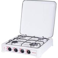 itimat - Cocina de gas de 4 quemadores con tapa  Parrillas esmaltadas, seguridad de corte de gas - details 1