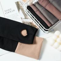 Leggings De Otoño Invierno Para Mujer Color Sólido Terciopelo Cálido Pantalones Cómodos Cintura Alta Elástica Suave Y Grueso Medias - details 4