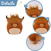 Cojín De Ternera Escocesa De Dibujos Animados Suave Juguete Para Decoración Del Sofa Regalo Para Niños Material De Peluche Relleno De Algodón PP - details 4