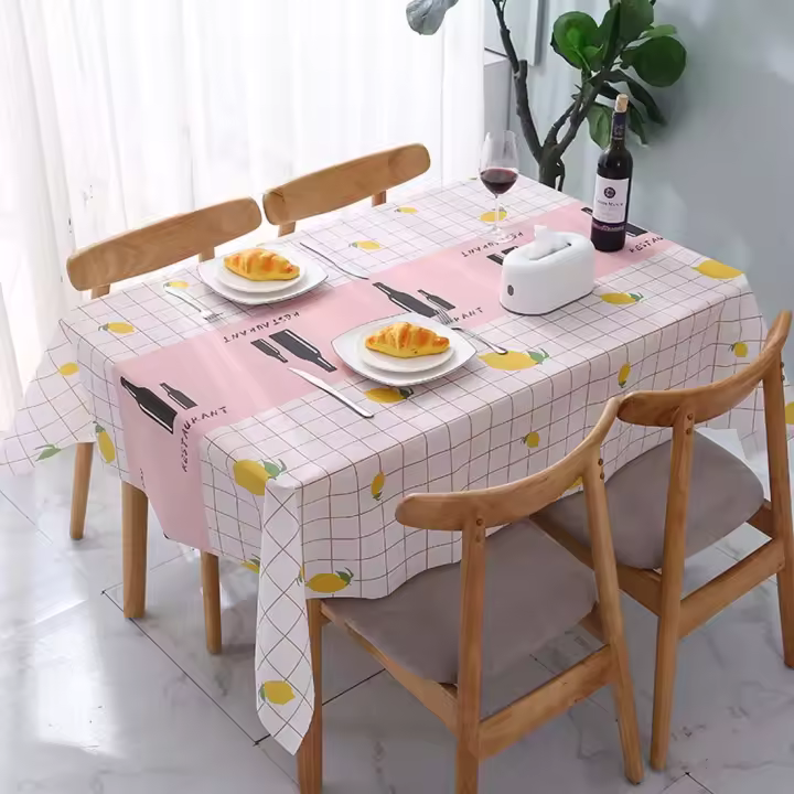 Tapete De Mesa Para El Hogar Rosa 137x137cm - 1