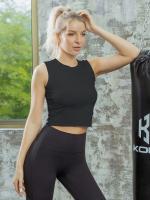 Chaleco De Deporte Para Mujer Sin Mangas Ajustado Para Yoga Fitness Pilates Entrenamiento Verano Camiseta Base Combinable - details 1