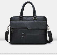 Bolso De Negocios De Cuero Para Hombre Bolso De Mano De Lujo Bolsa De Hombro Para Oficina A4 Portátil Bolsa Transversal MaleTote Bags - details 15