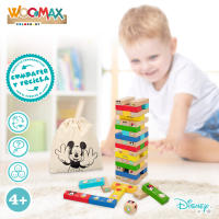 WOOMAX Disney - Torre de bloques infantil, juego apilable, de madera, Mickey, construcción, colores, educativo, 52 piezas, para mayores de 4 años - details 3