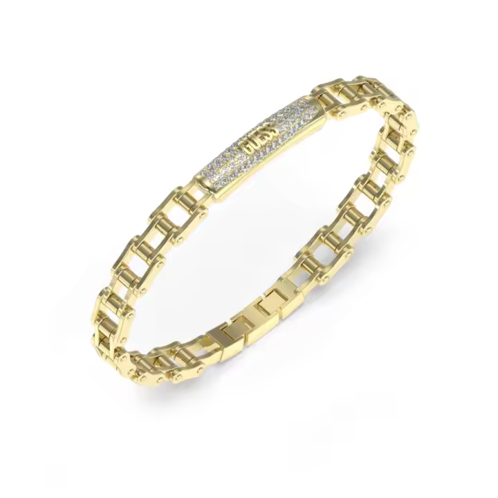 Pulsera GUESS Unisex JUMB04414JWYGT-U Dorado RACE GUESS - 1