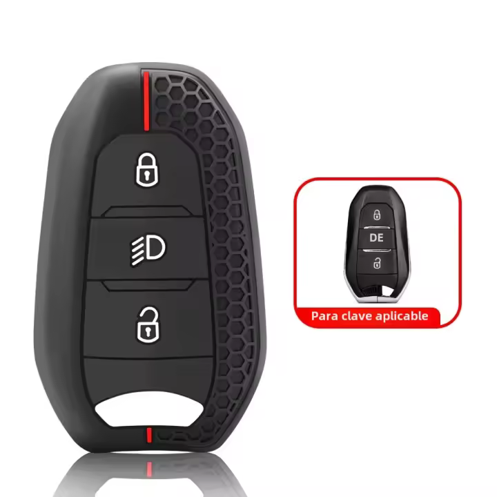 Estuche Para Llaves De Coche Silicone Keychain Holder Funda Para Peugeot 207 208 3008 206 308 508 2008 407 5008 301 Citroen C3 C4 C5 Berlingo - 1