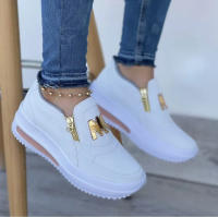 Zapatos Plataforma Para Mujer Casual Slip on Loafers Moda Tenis Chaussure Femme Sneaker Mujer Cierre De Zapata Material De Suela De Goma Talla Verdadera - details 2
