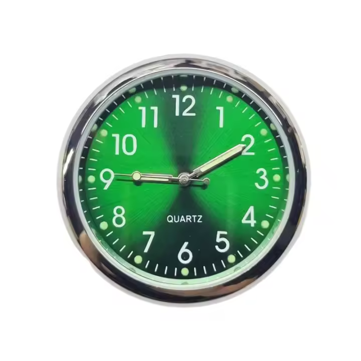 Reloj De Coche Portátil Y Miniatura Decorativo Para Interior Del Coche Luminoso Analógico Adorno De Reloj Para Automóviles - 1