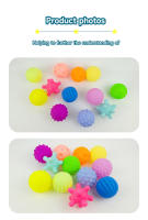 Juguete Sensorial Para Bebé Bolas Tactiles Con Ruidos Pelota De Toque Para Desarrollo Sensorial Infante Textura Suave Geométrica Inflable Musical - details 11
