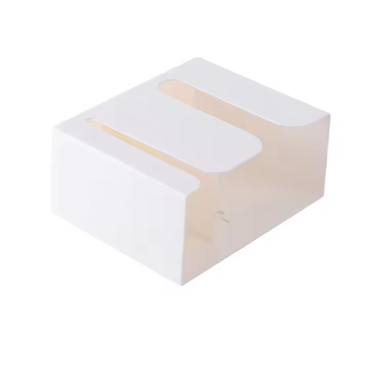 Caja de Pañuelos Multifuncional Montada en la Pared Perforada para Papel de Baño Estante de Cocina para Almacenamiento (Blanco) Forma Irregular Producto Normal Fabricado en China - 1