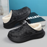 Zapatillas De Algodón Para Hombre Invierno Impermeables Con Peluche Interior Y Exterior Casuales Adecuadas Para El Hogar Y Exteriores Mantienen Calientes Medias Mitad Zapatos Plana Unisex - details 11