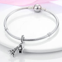 Colgante De Torre De Viaje Con Encanto De Gato Para Mujer Joyería Original De Pulsera Y Collar Plata Esmaltada 100% 2023 - details 25