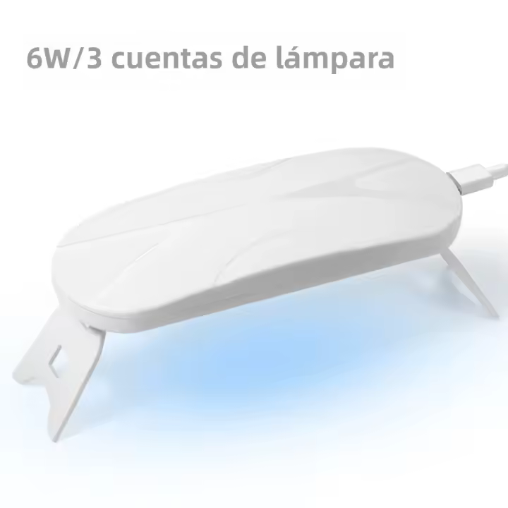 LULAA Lámpara De Uñas LED Plegable Mini Para Hogar Y Salón Profesional Terapia Fototerapia Ratón Lámpara De Uñas Con 3 LED 6W ABS Certificación CE - 1