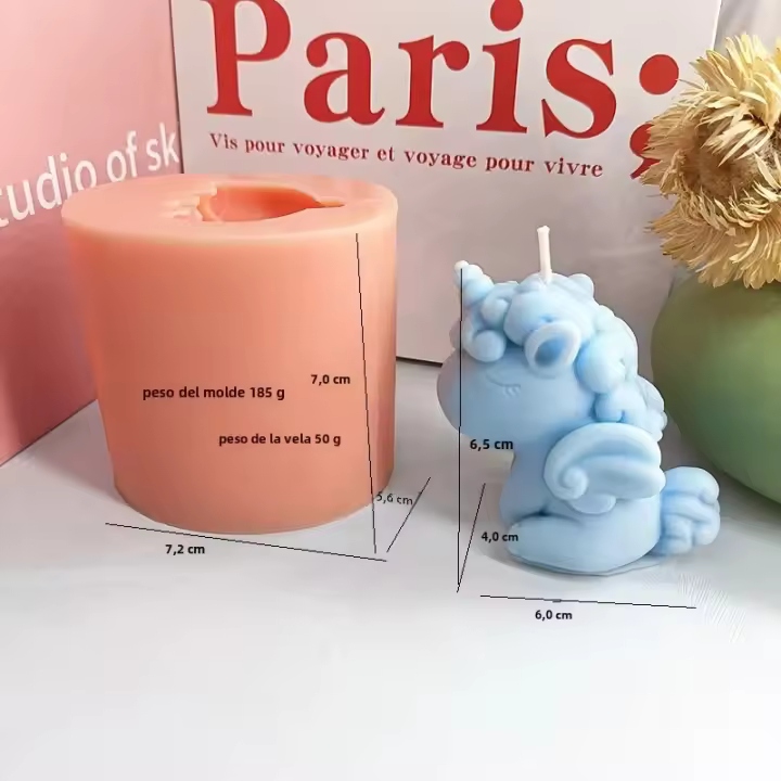 Molde De Silicona De Animal Unicornio Para Velas Resina Epoxy Herramientas Para Decoración De Cumpleaños Galletas Regalos - 1