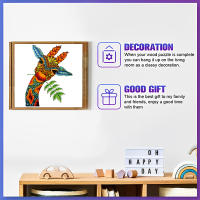 Puzzle De Madera En Forma De Giraffa Juguete Educativo Para Familia Juego DIY De Vacaciones Regalos De Cumpleaños Con Patrones Irregulares De Animales - details 0