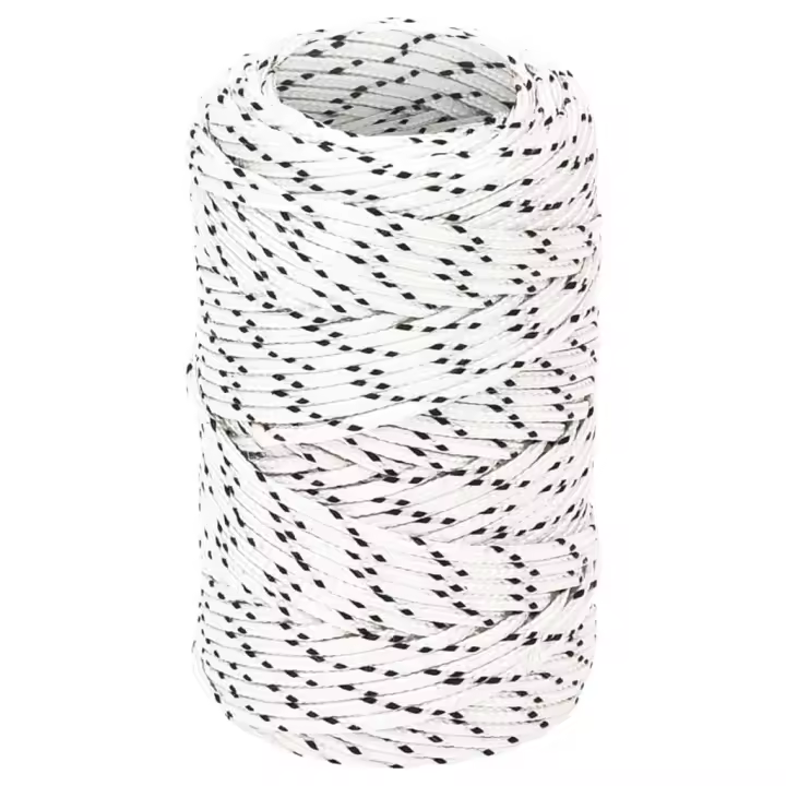 vidaXL Cuerda de trabajo poliéster 2 mm 25 m cuerda trenzada Color Negro,  Blanco, y mas - 1