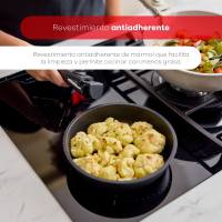 Bergner Click&Cook Batería de cocina 10 Pzs Negro/Mango extraíble, 3 Sartenes, 2 Cazos, Tapas y Utensilios/Aluminio fundido - details 2