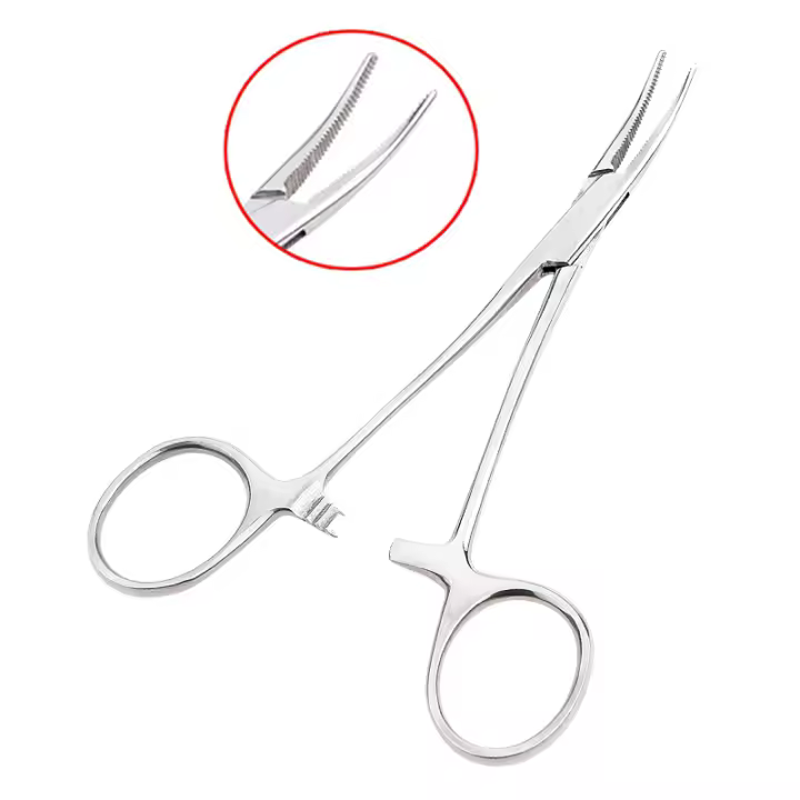 Aguja De Curvatura Multifuncional De Acero Inoxidable Tijeras De Mano Herramientas De Hemostasia Tamaño 12.5/16/18cm Para Pesca - 1