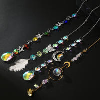 Colgante De Cristal Suncatcher Estrella Luna Mariposa Pluma Prisma Bola Decoración De Luz Para Ventana Y Habitación Moderno Sin Montaje Necesario - details 6
