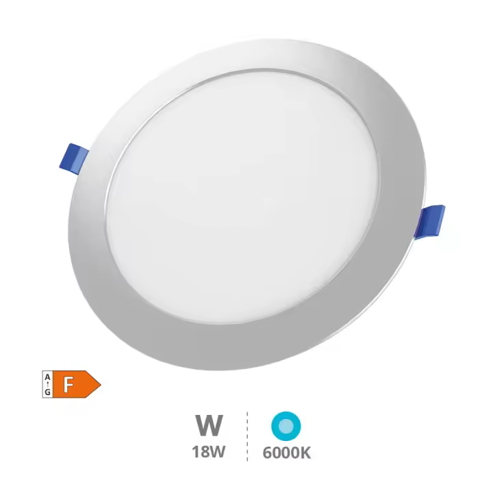 PLACA DOWNLIGHT EMPOTRABLE LED GSC EVOLUTION BELUR CIRCULAR GRIS 18W LUZ BLANCA 6500K 1850 LUMENES - 1