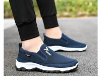 Zapatos De Tela Para Hombre Verano/Otoño Transpirables Antideslizantes Con Suela Suave Y Cómodos Zapatillas Casuales De Caña Baja Material Superior PU - details 5