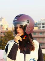 Casco De Motocicleta Eléctrica Universal Para Tres Cuartos Uso En Todas Las Estaciones Para Hombres Y Mujeres Estilo Mitad De Cabeza Material ABS Peso 900g - details 0