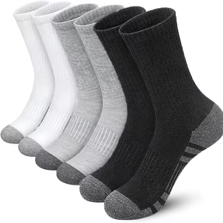 6 Pares de calcetines de Gimnasio al Aire Libre para hombre, alta calidad, cómodos, suaves, agarre al suelo, fútbol, Talla Grande, nuevo - 1