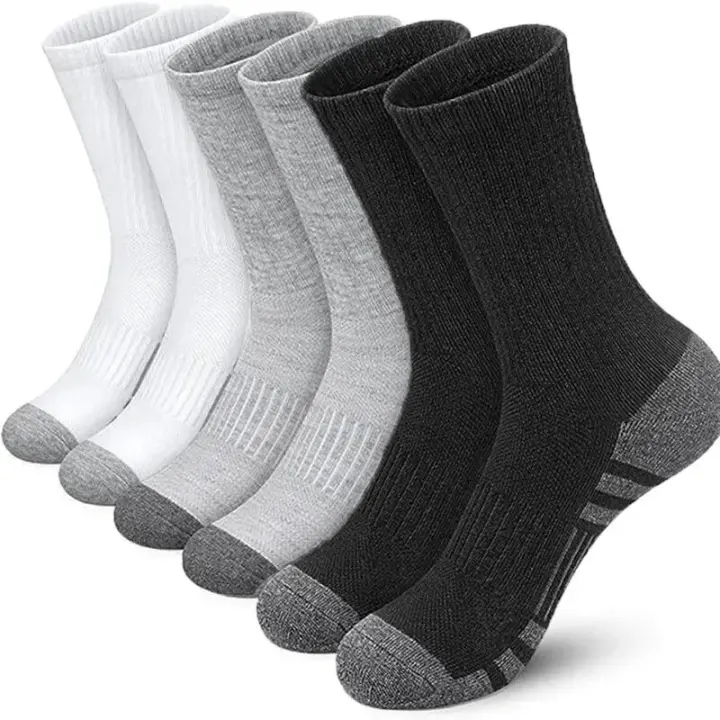 6 Pares de calcetines de Gimnasio al Aire Libre para hombre, alta calidad, cómodos, suaves, agarre al suelo, fútbol, Talla Grande, nuevo - 1